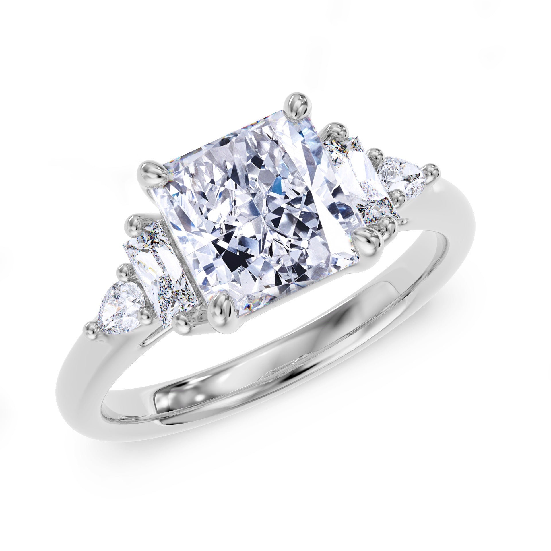 Square stone ring