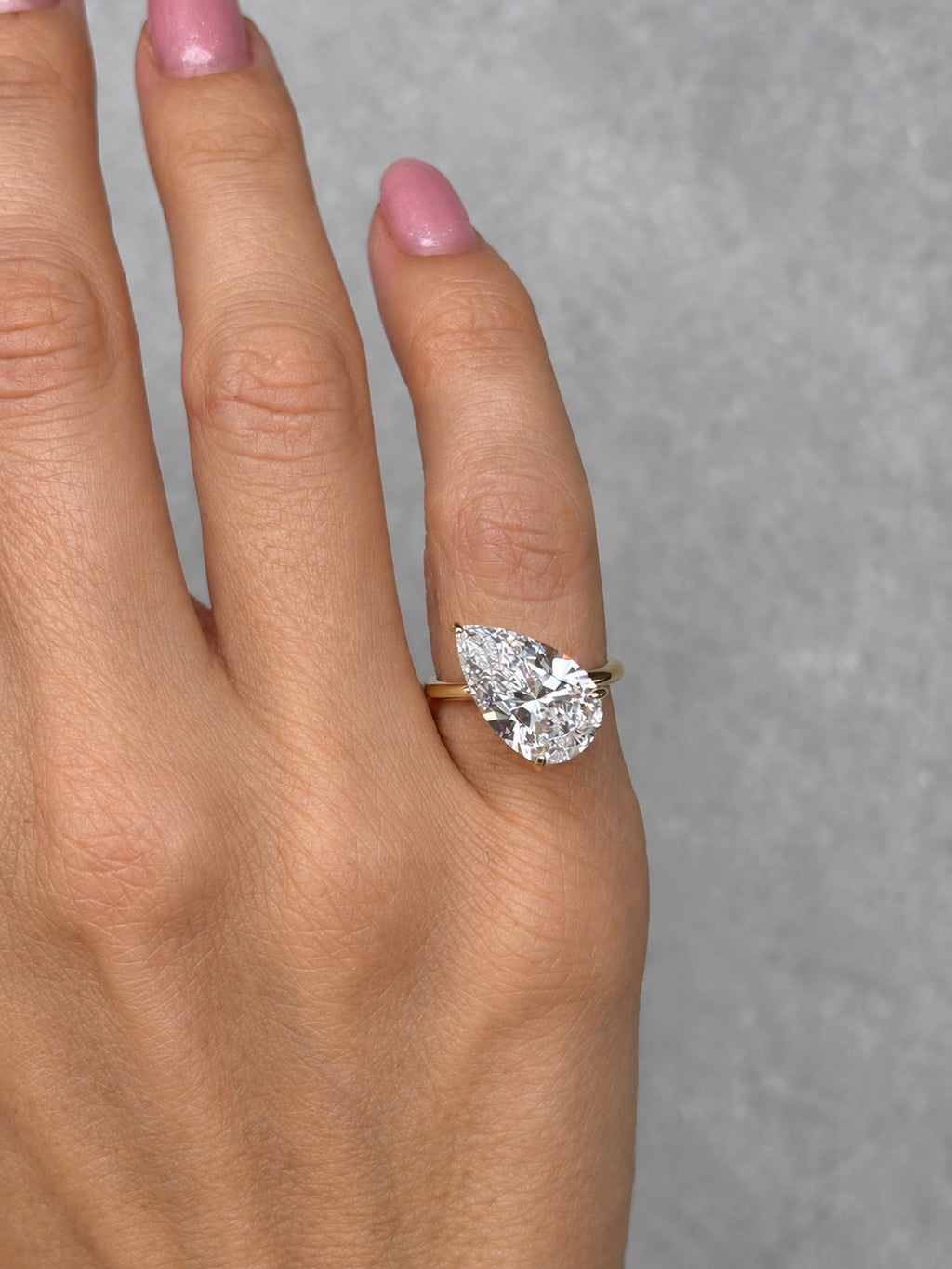 Tilted Pear ring