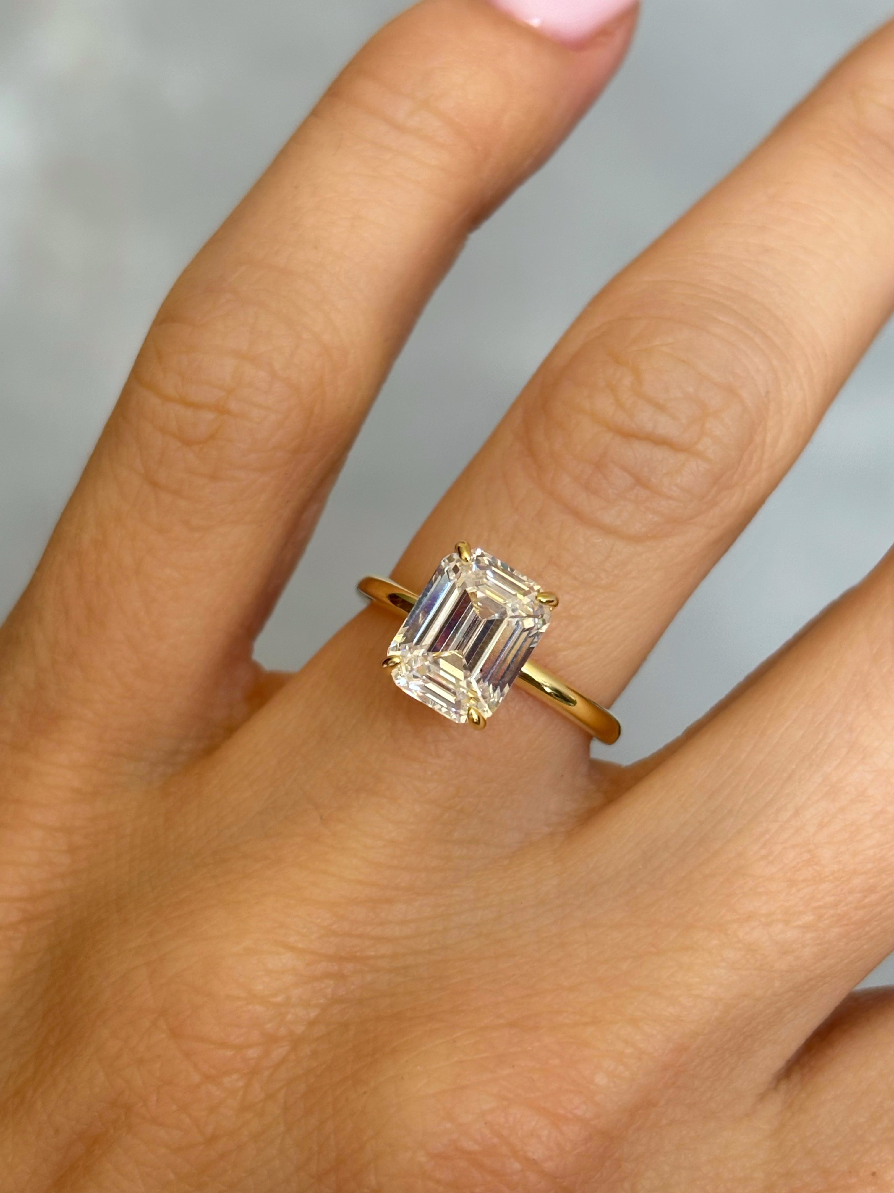 Emerald-Cut stone ring