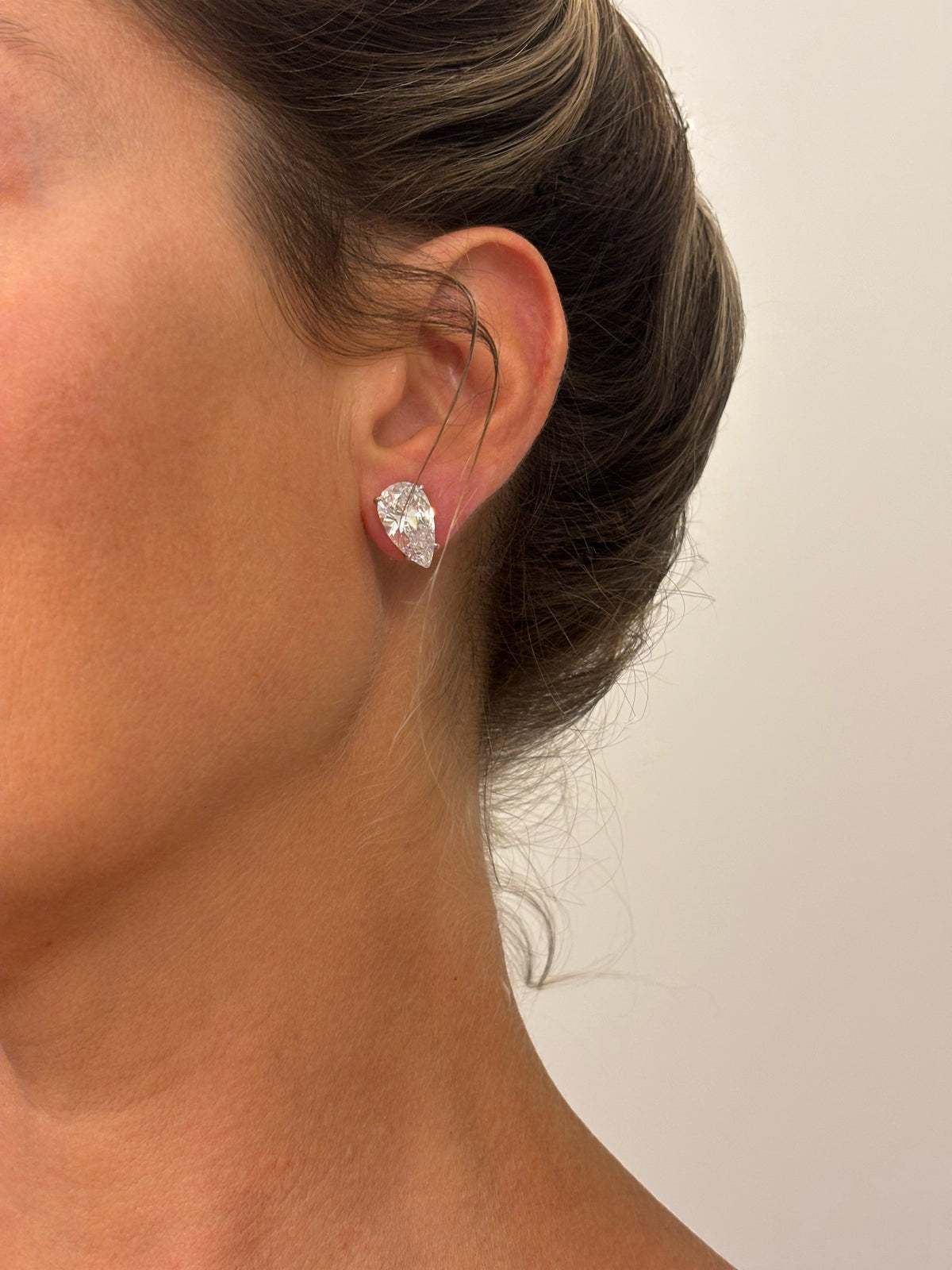 Pear stone earrings