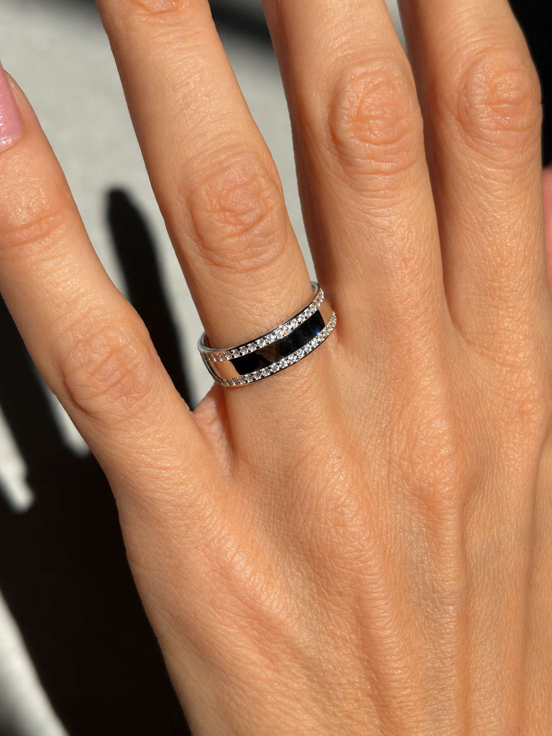 Double Pave Classic flat band