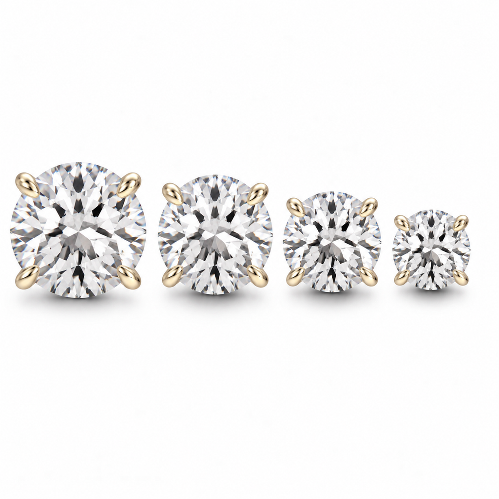 Round stone rarrings