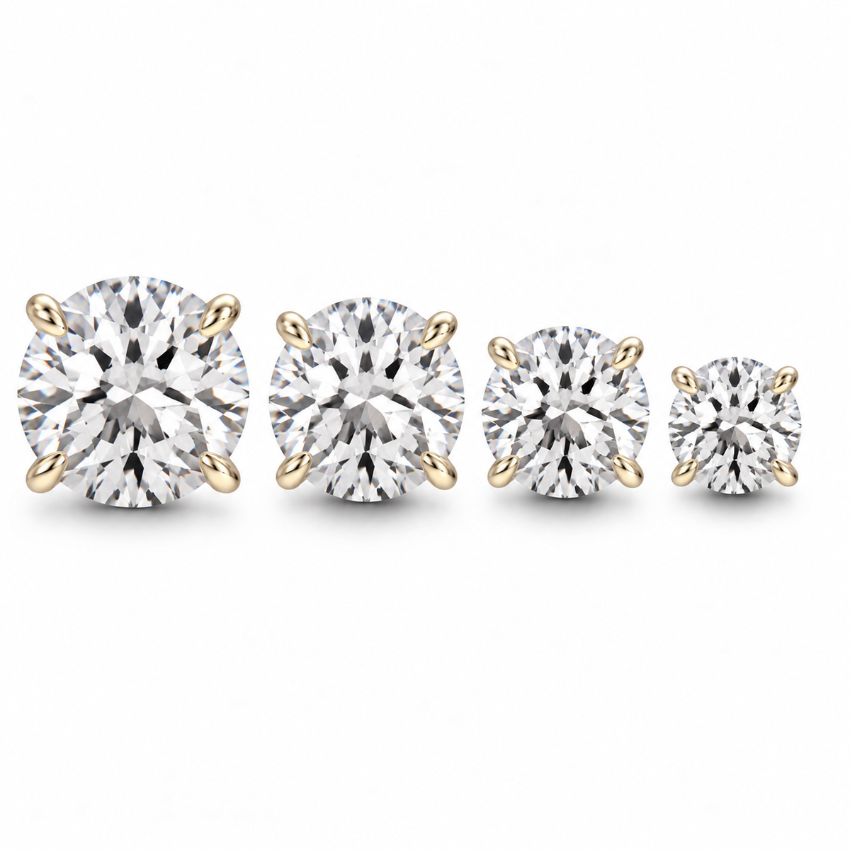 Round stone rarrings