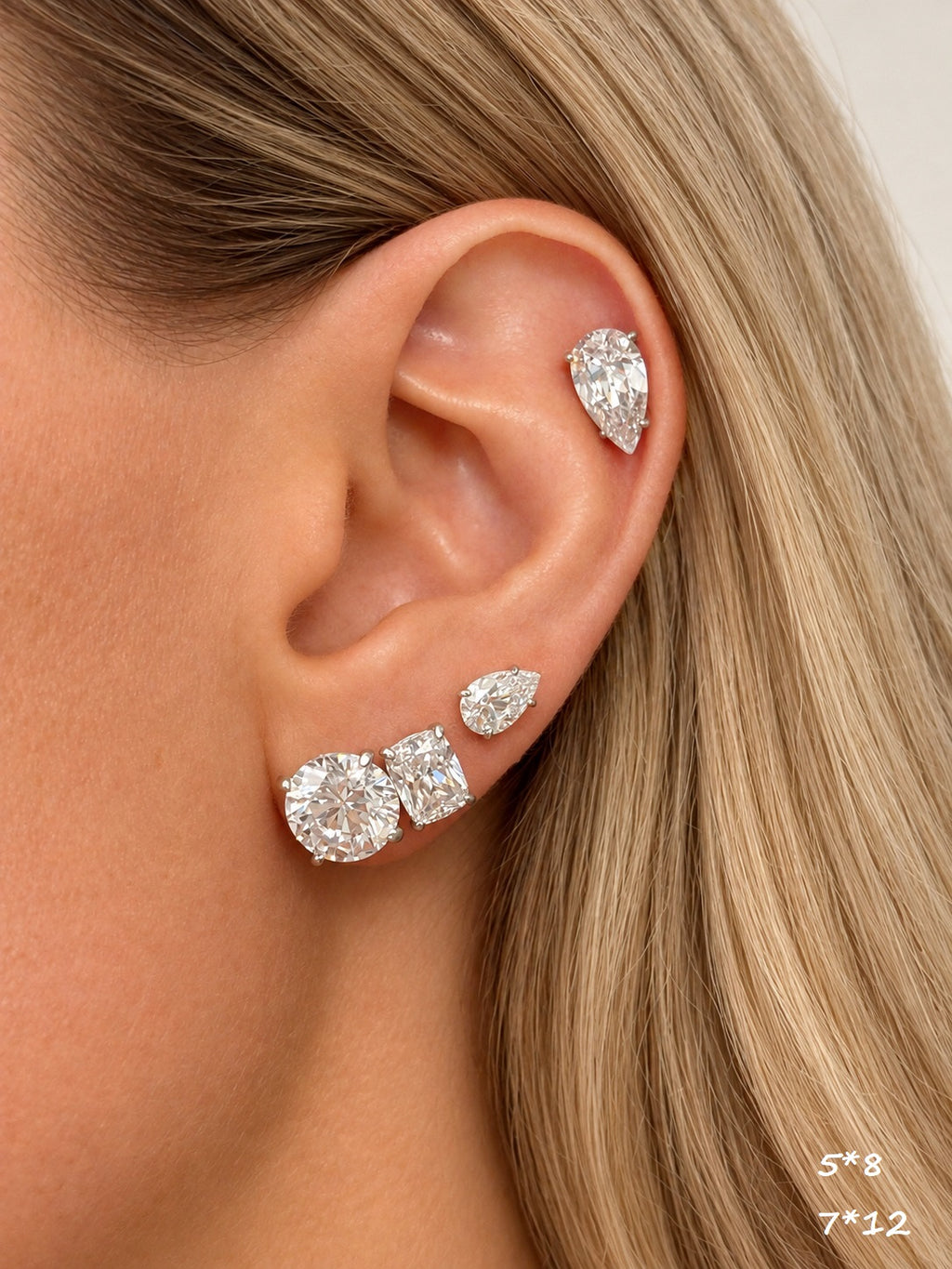 Pear stone earrings