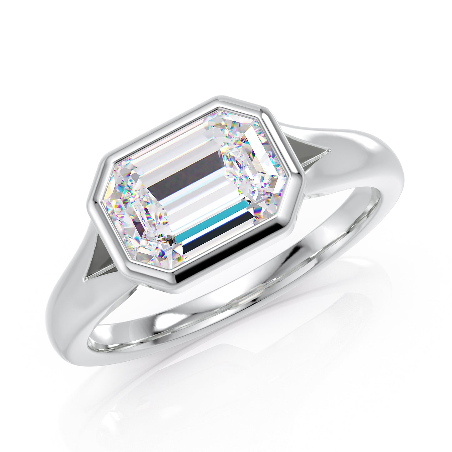 Emerald Cut stone ring