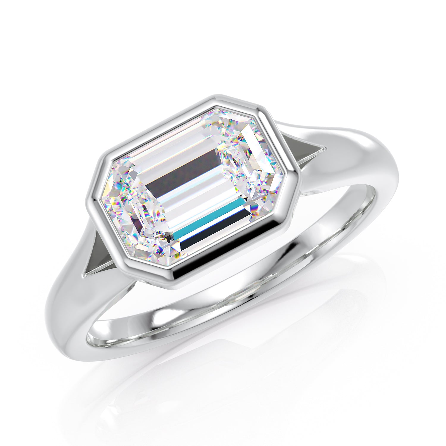 Emerald-Cut stone ring