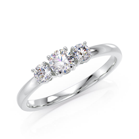 Triple stone ring