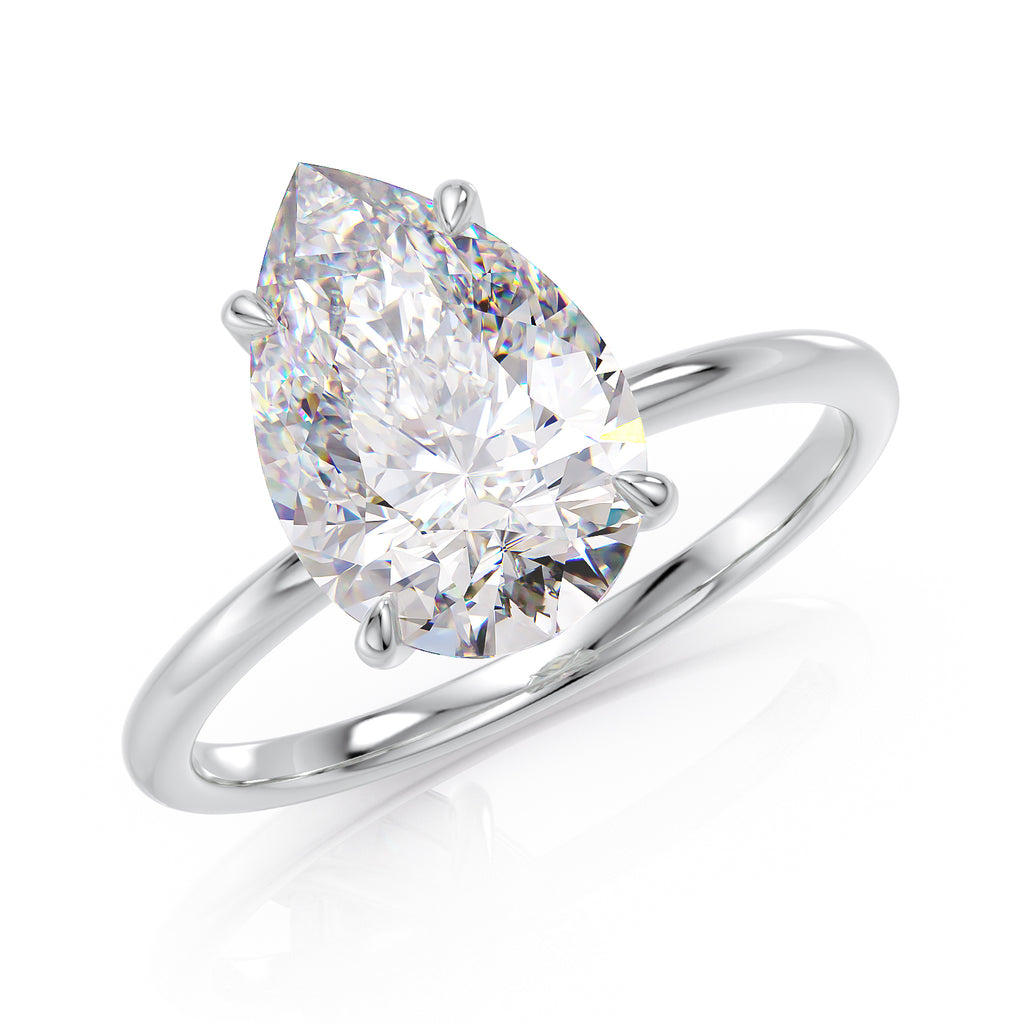 Pear stone ring