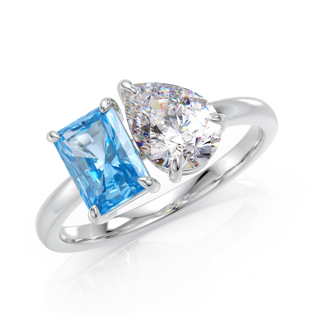 Blue Toi et moi ring
