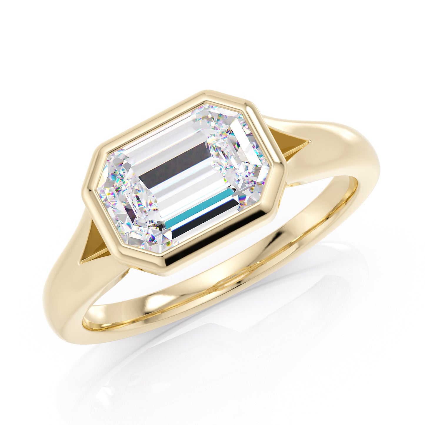 Emerald Cut stone ring