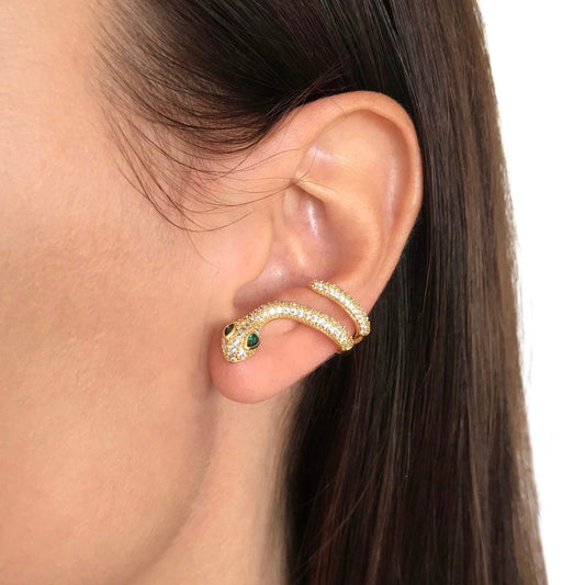 Snake climber earrings